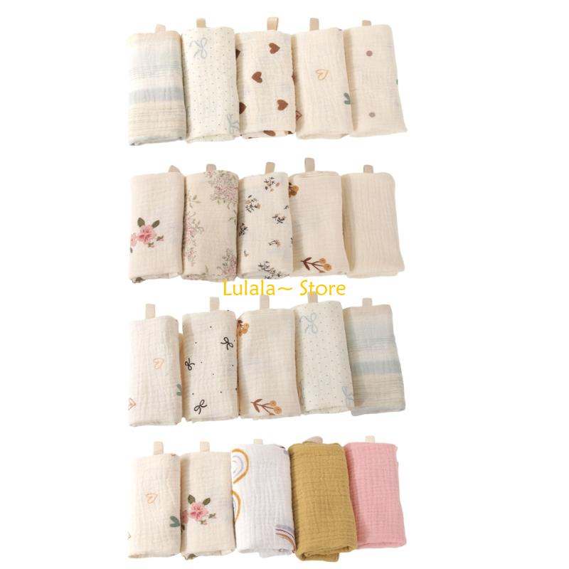 Printed Bibs Pack - Y4QA Paket 5 Buah Handuk Mandi