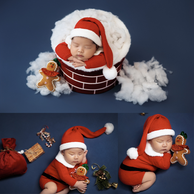 Baby Clothing Kit - Santa Claus pakaian foto baru lahir
