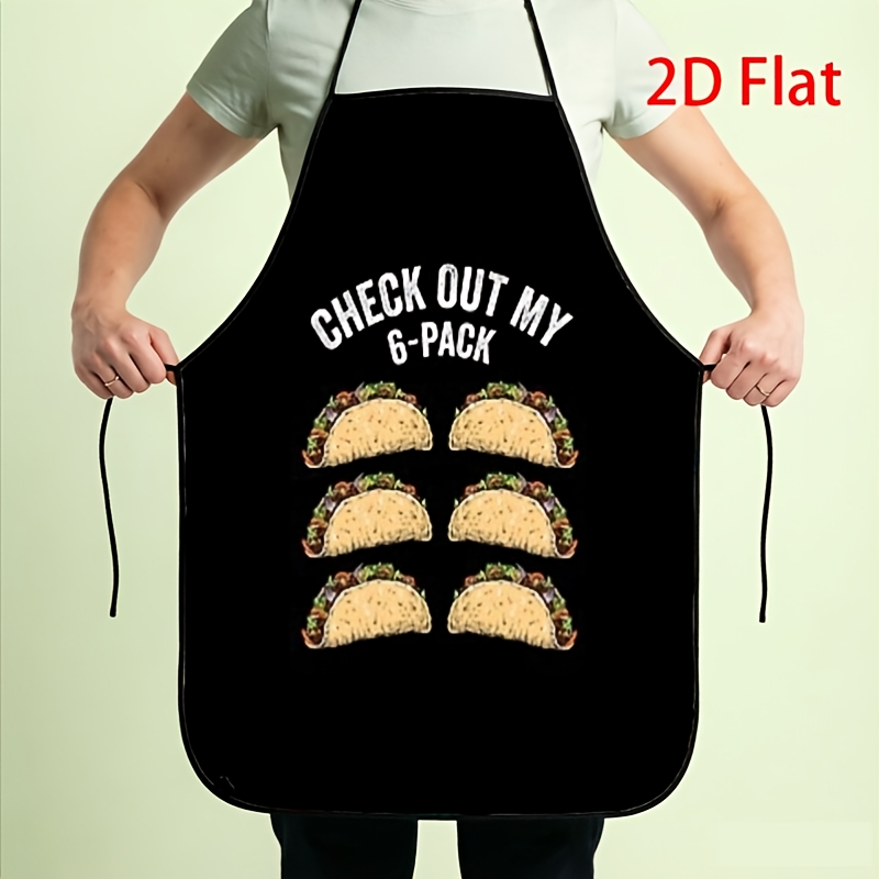 Printed Bibs Pack - Celemek Taco Lucu, Cek Cetakan Lelucon