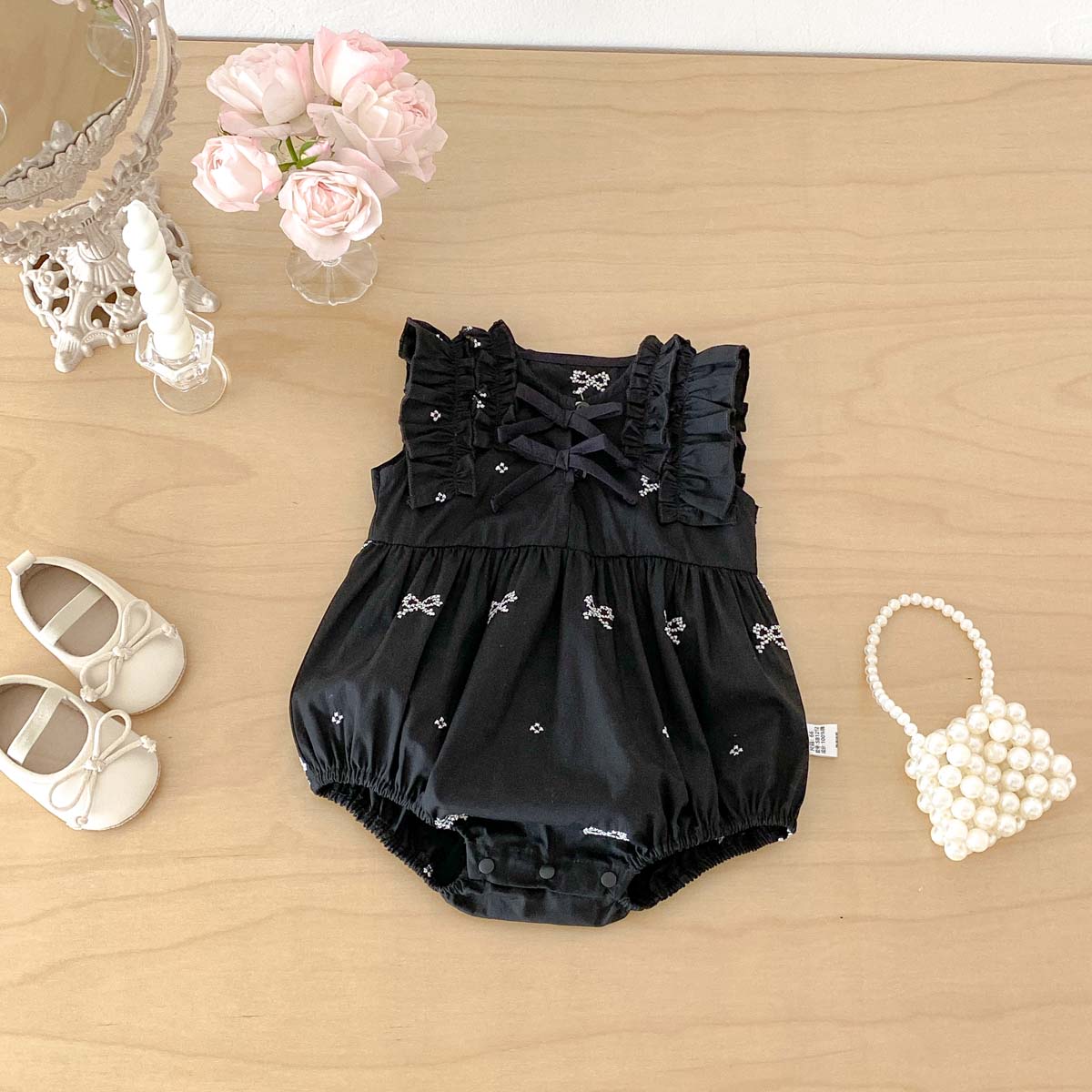 Baby Clothing Online - Romper bayi perempuan dengan motif pita