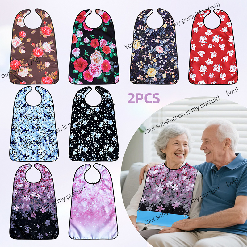 Printed Bibs Pack - 2 Paket Bib Makan Dewasa dengan