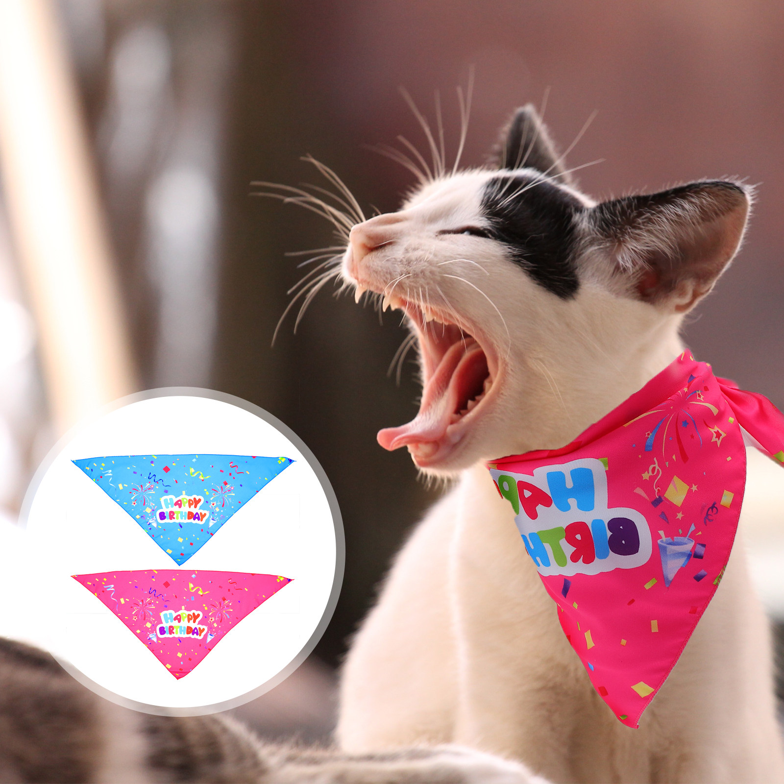 Printed Bibs Pack - 2 buah bandana anjing untuk ulang