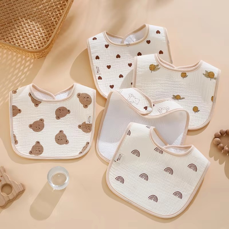 7 Buah/Pak Celemek Bayi Motif  - Printed Bibs Pack ulasan dan harga