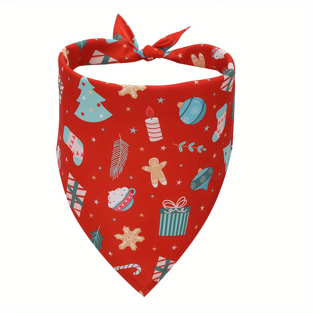 2 paket syal anjing Natal, sya - Printed Bibs Pack ulasan dan harga