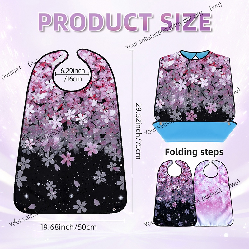 2 Paket Bib Makan Dewasa denga - Printed Bibs Pack ulasan dan harga