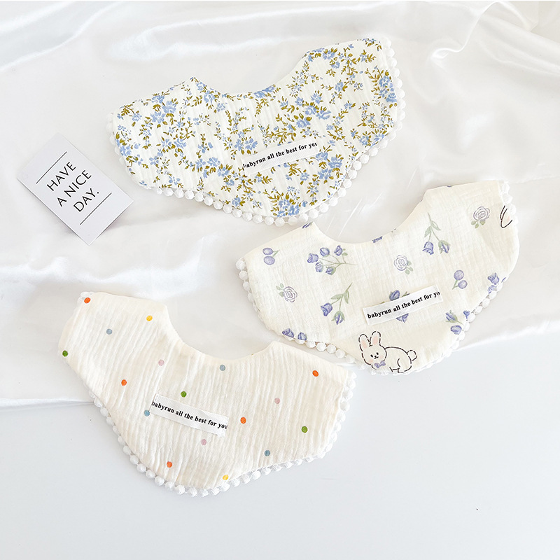 3 Buah Pak Kain Kasa Katun Bay - Printed Bibs Pack ulasan dan harga
