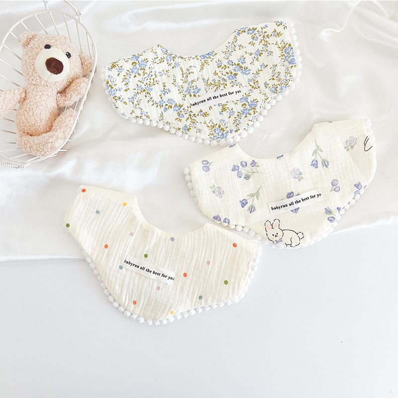 3 Buah Pak Kain Kasa Katun Bay - Printed Bibs Pack ulasan dan harga