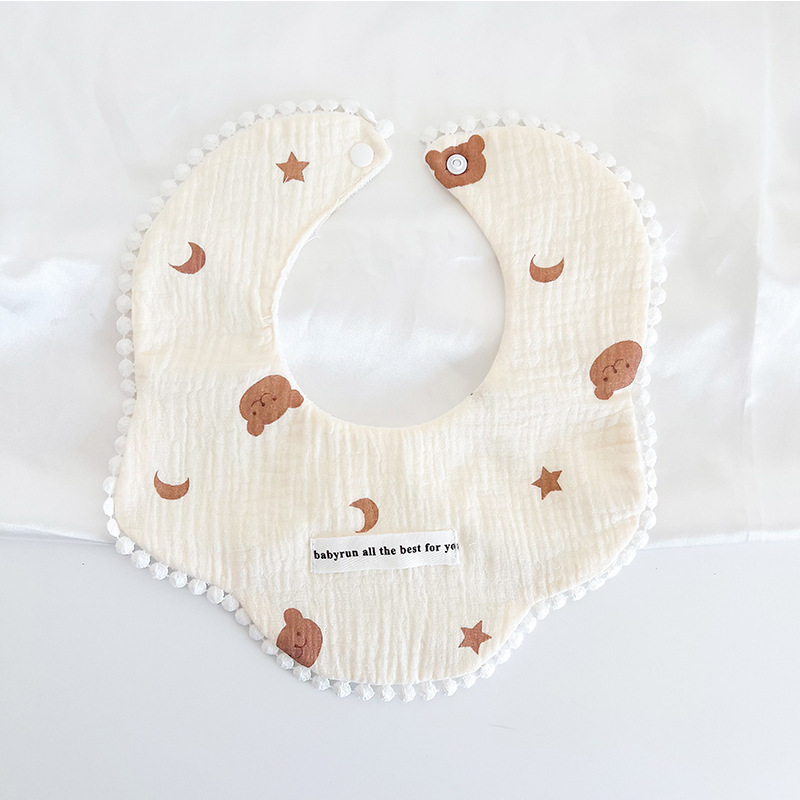 3 Buah Pak Kain Kasa Katun Bay - Printed Bibs Pack ulasan dan harga